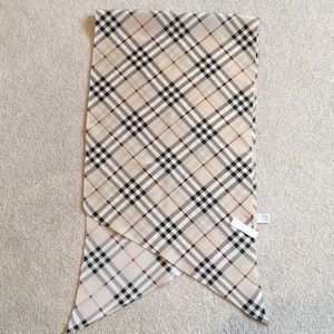 Burberry London tartan plaid silk scarf